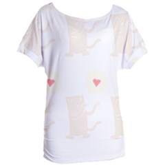 Cute Cat Pattern T- Shirt Cute Cat Pattern For Cat Lovers T- Shirt Women s Oversized Tee by maxcute