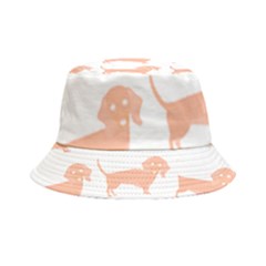 Dachshund Dog Pattern T- Shirt Brown Dachshund Dog Breed Cute Pattern T- Shirt Inside Out Bucket Hat