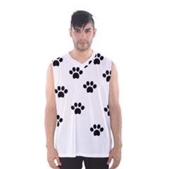 Dog Paw Print T- Shirt Paw Pattern 6 Men s Basketball Tank Top by maxcute