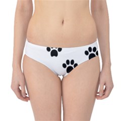 Dog Paw Print T- Shirt Paw Pattern 6 Hipster Bikini Bottoms by maxcute