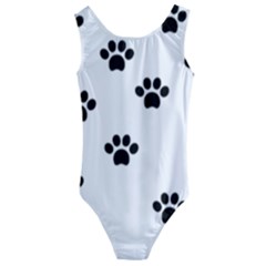 Dog Paw Print T- Shirt Paw Pattern 6 Kids  Cut-out Back One Piece Swimsuit by maxcute