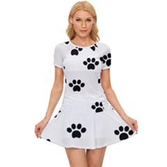 Dog Paw Print T- Shirt Paw Pattern 6 Women s Sports Wear Set by maxcute