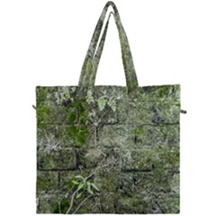 Old Stone Exterior Wall With Moss Canvas Travel Bag by dflcprintsclothing