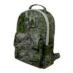 Old Stone Exterior Wall With Moss Flap Pocket Backpack (large) by dflcprintsclothing