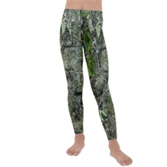 Old Stone Exterior Wall With Moss Kids  Lightweight Velour Leggings by dflcprintsclothing