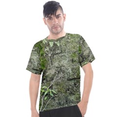 Old Stone Exterior Wall With Moss Men s Sport Top by dflcprintsclothing