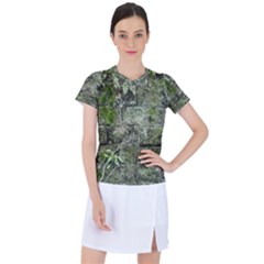 Old Stone Exterior Wall With Moss Women s Sports Top by dflcprintsclothing