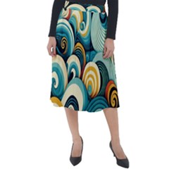 Waves Classic Velour Midi Skirt  by fructosebat