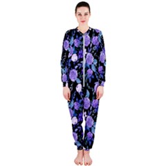 Dark Floral Onepiece Jumpsuit (ladies) by fructosebat