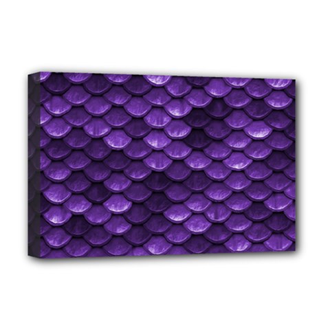 Purple Scales! Deluxe Canvas 18  X 12  (stretched) by fructosebat