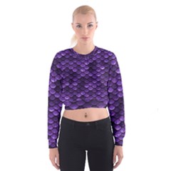 Purple Scales! Cropped Sweatshirt by fructosebat