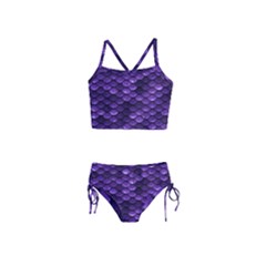 Purple Scales! Girls  Tankini Swimsuit by fructosebat