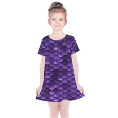 Purple Scales! Kids  Simple Cotton Dress