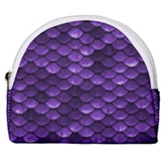 Purple Scales! Horseshoe Style Canvas Pouch by fructosebat