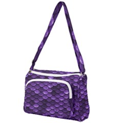 Purple Scales! Front Pocket Crossbody Bag by fructosebat