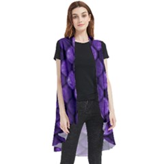 Purple Scales! Sleeveless Chiffon Waistcoat Shirt
