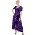 Purple Scales! Button Up Short Sleeve Maxi Dress View1