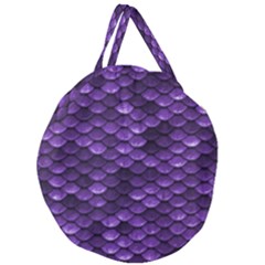 Purple Scales! Giant Round Zipper Tote by fructosebat