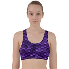 Purple Scales! Back Weave Sports Bra by fructosebat
