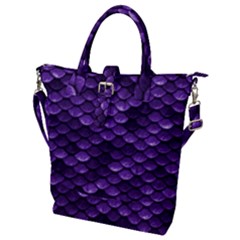Purple Scales! Buckle Top Tote Bag by fructosebat