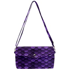 Purple Scales! Removable Strap Clutch Bag by fructosebat