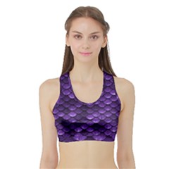 Purple Scales! Sports Bra With Border by fructosebat