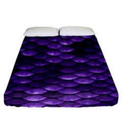 Purple Scales! Fitted Sheet (king Size) by fructosebat