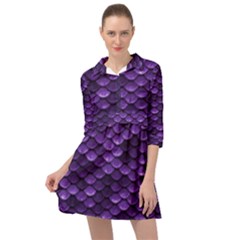 Purple Scales! Mini Skater Shirt Dress