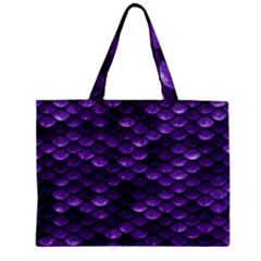 Purple Scales! Zipper Mini Tote Bag by fructosebat