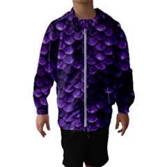 Purple Scales! Kids  Hooded Windbreaker by fructosebat