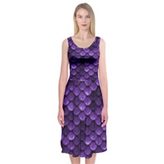 Purple Scales! Midi Sleeveless Dress