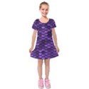 Purple Scales! Kids  Short Sleeve Velvet Dress View1