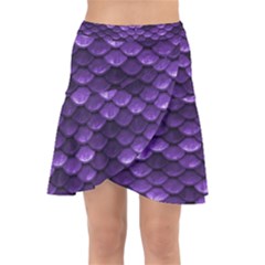 Purple Scales! Wrap Front Skirt by fructosebat