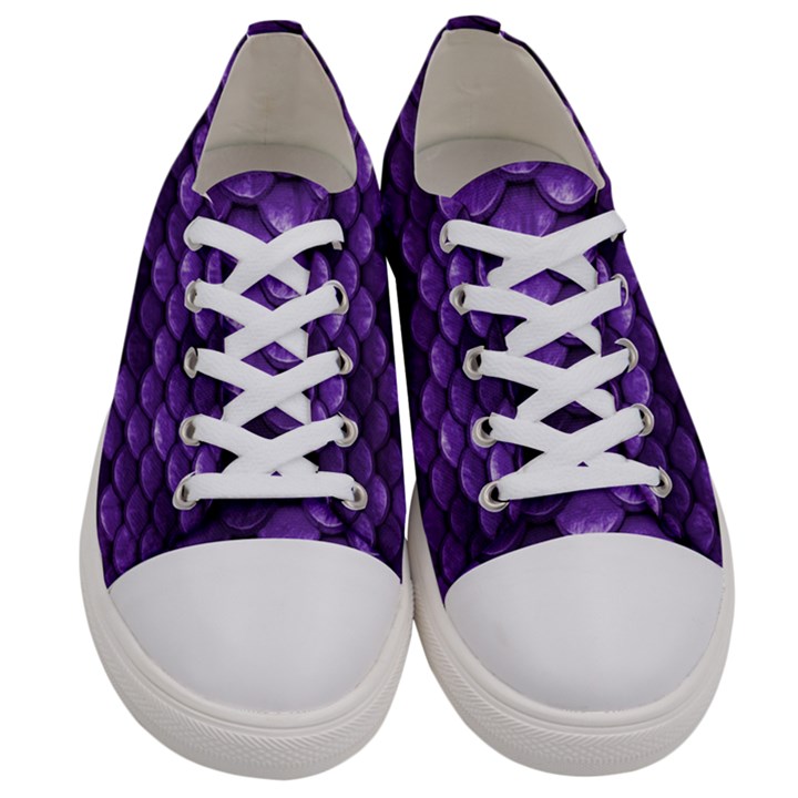 Purple Scales! Men s Low Top Canvas Sneakers