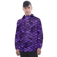 Purple Scales! Men s Front Pocket Pullover Windbreaker by fructosebat