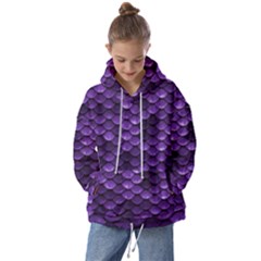 Purple Scales! Kids  Oversized Hoodie by fructosebat