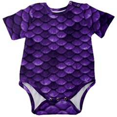 Purple Scales! Baby Short Sleeve Bodysuit by fructosebat