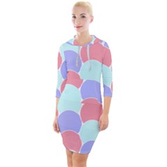 Fish Scale Pattern T- Shirtvery Peri Fish Scale Pattern T- Shirt Quarter Sleeve Hood Bodycon Dress by maxcute