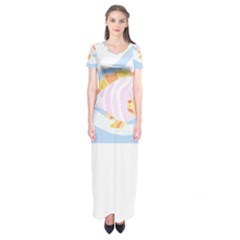 Fishing Lover T- Shirtfish T- Shirt (8) Short Sleeve Maxi Dress by maxcute