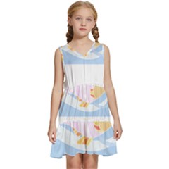 Fishing Lover T- Shirtfish T- Shirt (8) Kids  Sleeveless Tiered Mini Dress