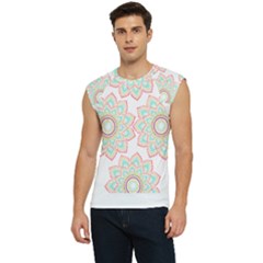 Floral Mandala T- Shirt Pretty Lotus Flower Mandala Art Pattern Men s Raglan Cap Sleeve Tee by maxcute