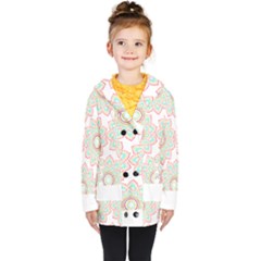 Floral Mandala T- Shirt Pretty Lotus Flower Mandala Art Pattern Kids  Double Breasted Button Coat by maxcute