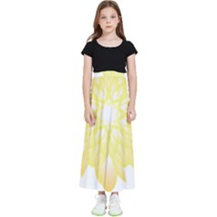 Flower Design T- Shirt Beautiful And Artistic Golden Flower T- Shirt Kids  Flared Maxi Skirt by maxcute