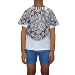 Flower Of Life T- Shirt Flower Of Life Mandala T- Shirt Kids  Short Sleeve Swimwear by maxcute