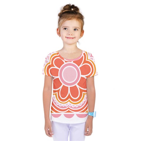 Flower T- Shirt Flower Granny Square T- Shirt Kids  One Piece Tee by maxcute