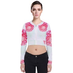 Flower T- Shirtflower T- Shirt Long Sleeve Zip Up Bomber Jacket by maxcute