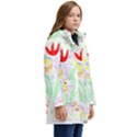 Flowers Art T- Shirtflowers T- Shirt (13) Kid s Hooded Longline Puffer Jacket View2