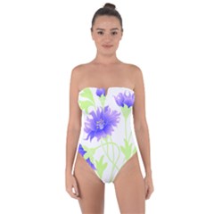 Flowers Art T- Shirtflowers T- Shirt (17) Tie Back One Piece Swimsuit by maxcute