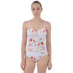 Flowers Art T- Shirtflowers T- Shirt (6) Sweetheart Tankini Set