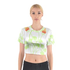 Flowers Art T- Shirtflowers T- Shirt (9) Cotton Crop Top by maxcute